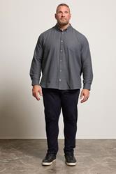 BadRhino Big & Tall Grey Long Sleeve Slub Shirt | BadRhino 2