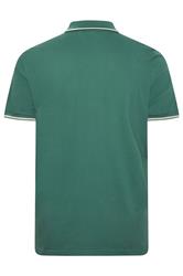 LYLE & SCOTT Big & Tall Everglade Green Tipped Polo Shirt | BadRhino 4