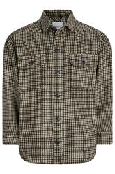 BadRhino Big & Tall Black Check Long Sleeve Overshirt | BadRhino 1