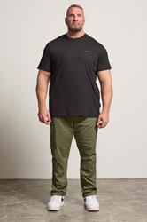 BadRhino Big & Tall Olive Green Elasticated Waist Chinos | BadRhino 2