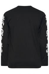 BadRhino Big & Tall Black Extra Long Dragon Graphic Long Sleeve T-shirt | BadRhino 7