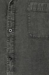 BadRhino Big & Tall Grey Acid Wash Cotton Shirt | BadRhino 8