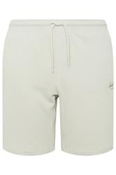 JACK & JONES Big & Tall Moonbeam White Logo Jogger Sweat Shorts