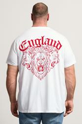 BadRhino Big & Tall White England T-Shirt | BadRhino 4