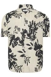 JACK & JONES Big & Tall Off White Floral Print Short Sleeve Shirt