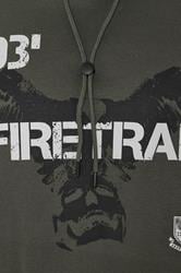 FIRETRAP Big & Tall Khaki Green Hawk Hoodie | BadRhino 3