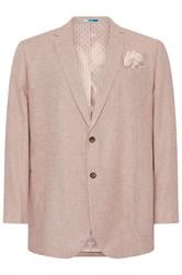 BadRhino Tailoring Big & Tall Rust Orange Linen Blazer