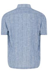 BadRhino Big & Tall Blue Textured Stripe Shirt 7