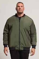 BadRhino Big & Tall Khaki Zip Bomber Jacket | BadRhino  4