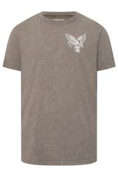 BadRhino Big & Tall Brown Extra Long Acid Wash Falcon Graphic T-Shirt | BadRhino 1