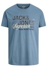 JACK & JONES Big & Tall Blue Graphic T-Shirt