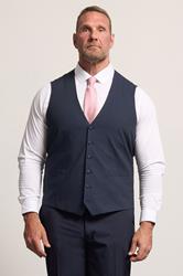 D555 Big & Tall Black Suit Waistcoat | BadRhino 3