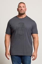 KAM Big & Tall Night Black Bulldog Graphic Print T-Shirt | BadRhino 1
