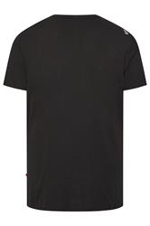 D555 Big & Tall Black Guitar Print T-Shirt | BadRhino 4