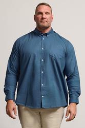 BadRhino Big & Tall Blue Geometric Print Party Shirt | BadRhino 1