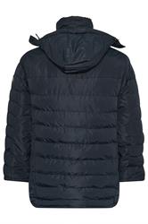 D555 Big & Tall Navy Blue Sherpa Lined Puffer Jacket | BadRhino 2