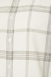 BadRhino Big & Tall Natural Brown Textured Checked Shirt | BadRhino 7