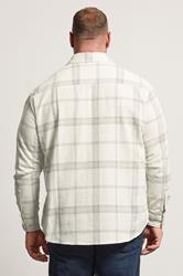 BadRhino Big & Tall Natural Brown Textured Checked Shirt | BadRhino 3