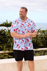 BadRhino Big & Tall Blue Koi Fish Print Shirt | BadRhino 3