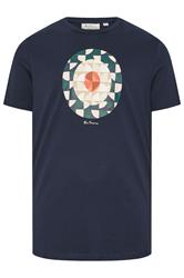 BEN SHERMAN Big & Tall Navy Blue Signature Target Printed T-Shirt | BadRhino 4