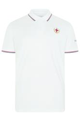 BadRhino Big & Tall White England Embroided Polo Shirt | BadRhino 7