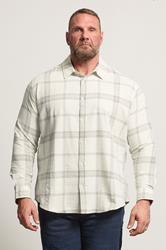 BadRhino Big & Tall Natural Brown Textured Checked Shirt | BadRhino 1