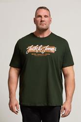 JACK & JONES Big & Tall Duffle Green Urban T-Shirt | BadRhino 1