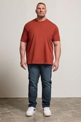 BadRhino Big & Tall Blue Black Washed Straight Leg Stretch Jeans | BadRhino 2