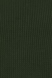 BadRhino Big & Tall Dark Green Cable Knit Mock Shirt Jumper | BadRhino 7