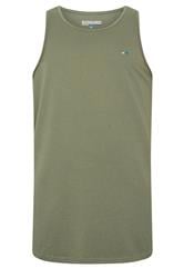 BadRhino Big & Tall 3 Pack Blue/Green/Brown Extra Long Plain Vest Top | BadRhino 8