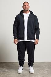 BadRhino Big & Tall Navy Blue Zip Through Hoodie | BadRhino 2