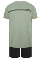 JACK & JONES Big & Tall Green T-Shirt & Shorts Set  4
