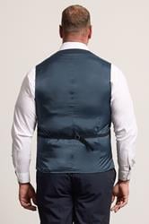 D555 Big & Tall Black Suit Waistcoat | BadRhino 2
