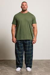BadRhino Big & Tall Khaki Green Check Pyjama Set | BadRhino 1
