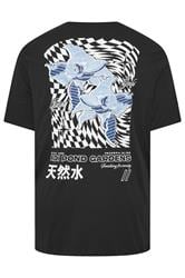 JACK & JONES Big & Tall Black Japanese Graphic Print T-Shirt | BadRhino 2