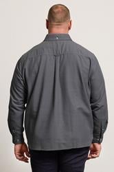 BadRhino Big & Tall Grey Long Sleeve Slub Shirt | BadRhino 3