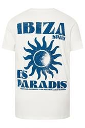 BadRhino Big & Tall Off White Ibiza Paradise Graphic T-Shirt | BadRhino 9