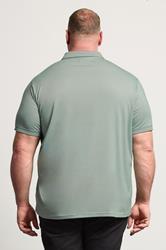 BadRhino Big & Tall Green Textured Polo Shirt | BadRhino 4
