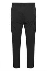 D555 Big & Tall Black Stretch Open Hem Joggers | BadRhino 5