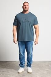 JACK & JONES Big & Tall Blue Mirage Graphic T-Shirt | BadRhino 1