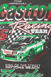 BadRhino Big & Tall Charcoal Grey Printed 'Castrol' T-Shirt | BadRhino 3