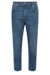 JACK & JONES Big & Tall Blue Mid Wash Mike Jeans| BadRhino 3