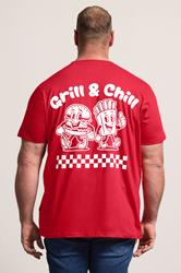 BadRhino Big & Tall Red 'Grill & Chill' T-Shirt | BadRhino 2