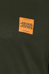 JACK & JONES Big & Tall 3 Pack Green, Navy Blue & Black Logo T-Shirts | BadRhino 4