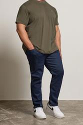 BadRhino Big & Tall Indigo Blue Straight Leg Stretch Jeans | BadRhino 1