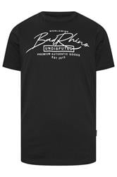 BadRhino Big & Tall Black Script Graphic Print T-Shirt | BadRhino 5