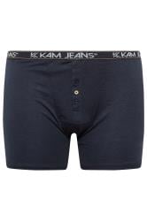 KAM 3 PACK Navy Blue & Grey Assorted Boxers | BadRhino 5