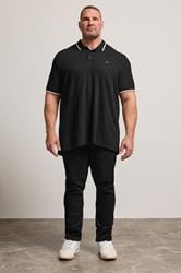 BadRhino Big & Tall Black Tapered Fit Stretch Jeans | BadRhino 2