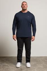 BadRhino Big & Tall Black Straight Leg Stretch Jeans | BadRhino 3