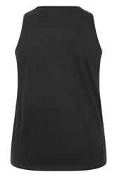 BadRhino Big & Tall Black Extra Long Plain Vest Top | BadRhino 7